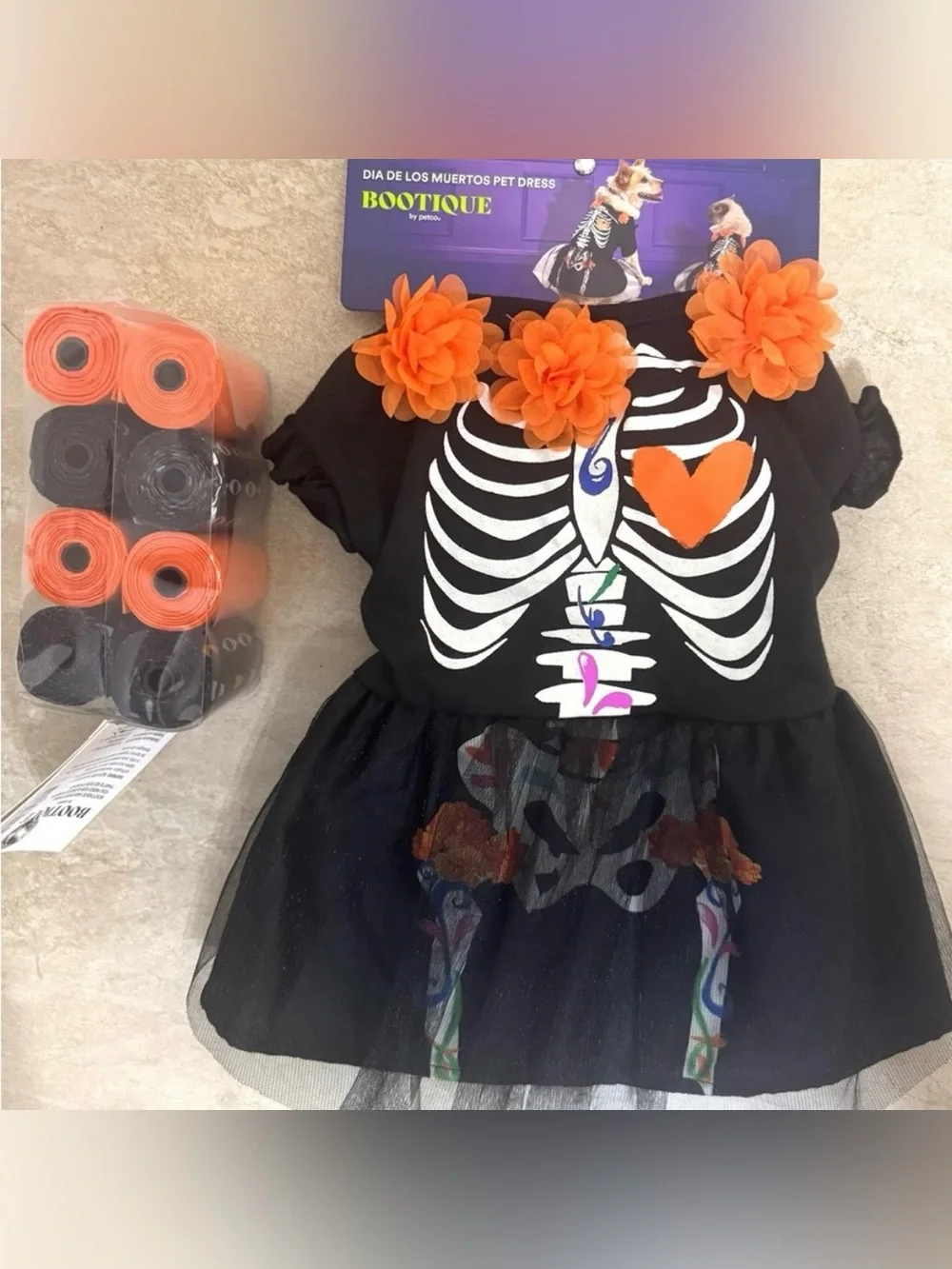 Bootique Skeleton Costume and Waste Bags